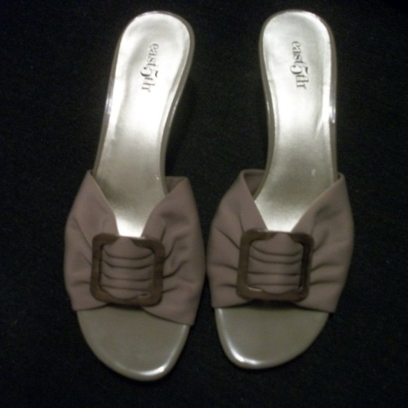 PRETTY PUMPS SM HEELS MULES 7 & 1/2 M - Picture 1 of 6